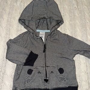 Carter's Striped Hoodie with Bear Pockets
